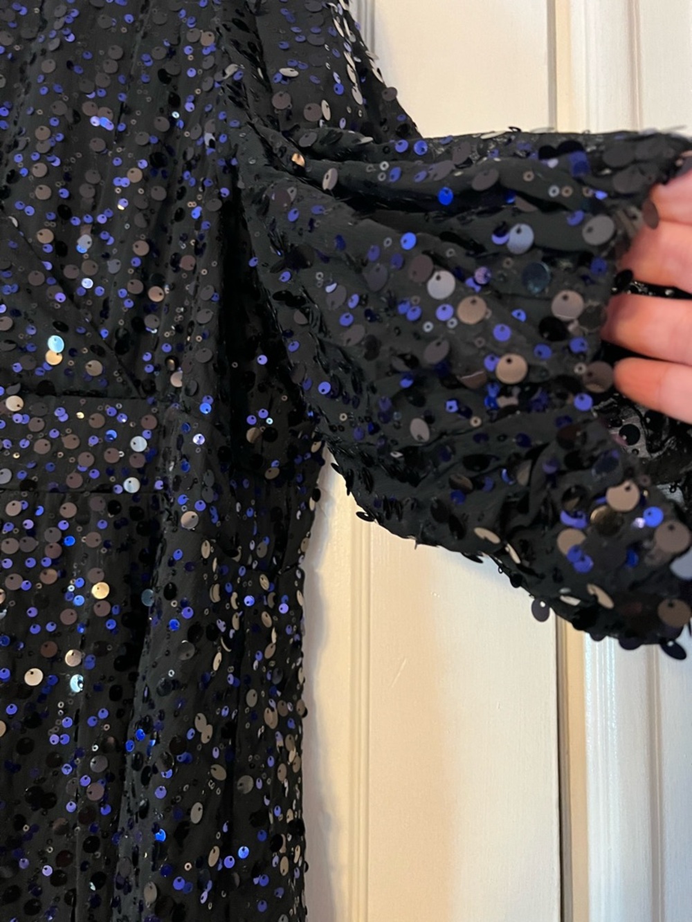 City Chic Scattered Glow Royal Purple Sequin Dress NWT - Picture 7 of 12